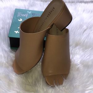 Athena Alexander Block Heel Mules